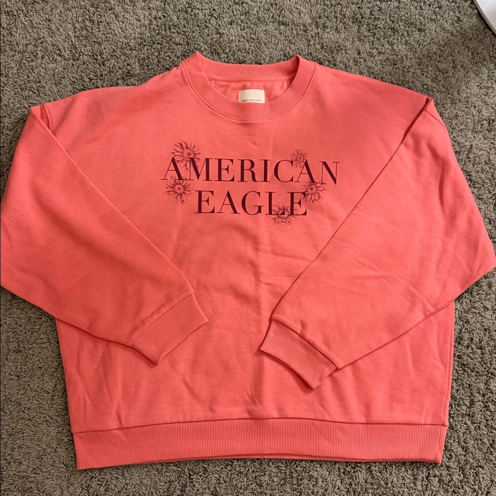 pink american eagle crewneck